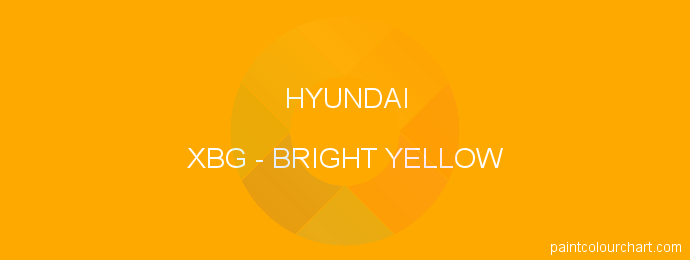 Hyundai paint XBG Bright Yellow