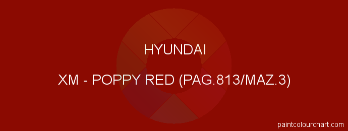 Hyundai paint XM Poppy Red (pag.813/maz.3)