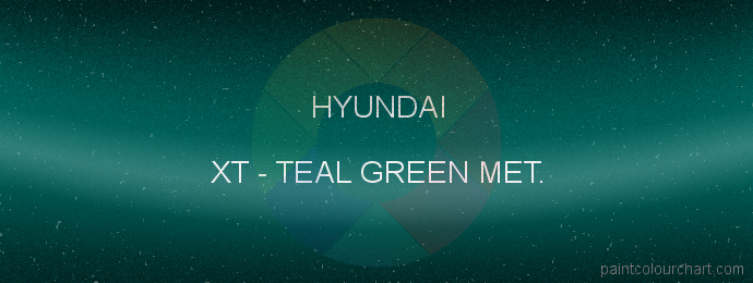 Hyundai paint XT Teal Green Met.