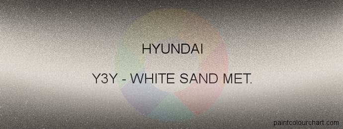 Hyundai paint Y3Y White Sand Met.
