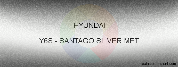 Hyundai paint Y6S Santago Silver Met.