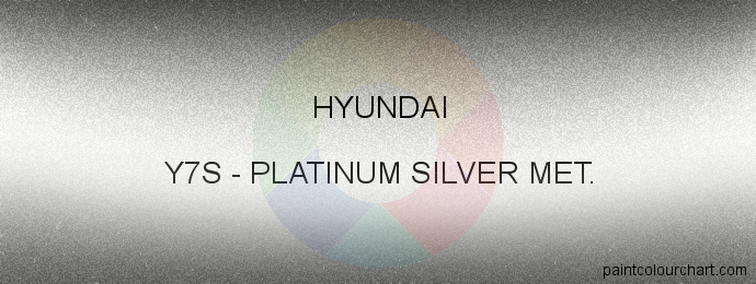 Hyundai paint Y7S Platinum Silver Met.