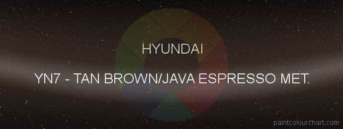 Hyundai paint YN7 Tan Brown/java Espresso Met.