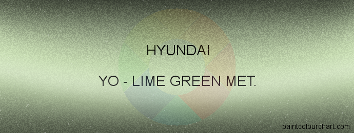 Hyundai paint YO Lime Green Met.
