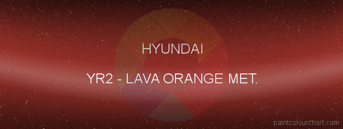 Hyundai paint YR2 Lava Orange Met.