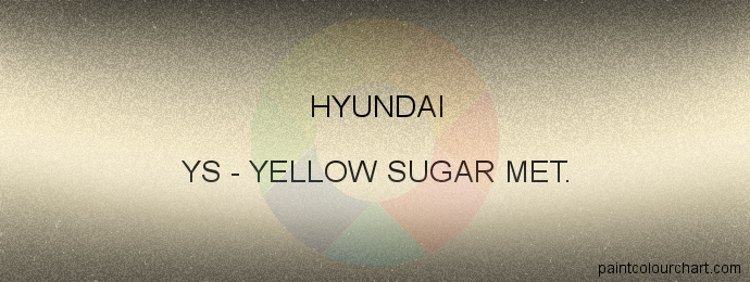 Hyundai paint YS Yellow Sugar Met.