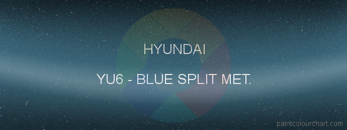 Hyundai paint YU6 Blue Split Met.