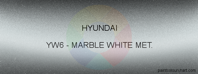 Hyundai paint YW6 Marble White Met.