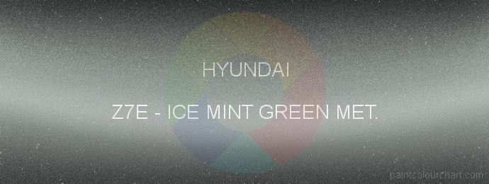 Hyundai paint Z7E Ice Mint Green Met.