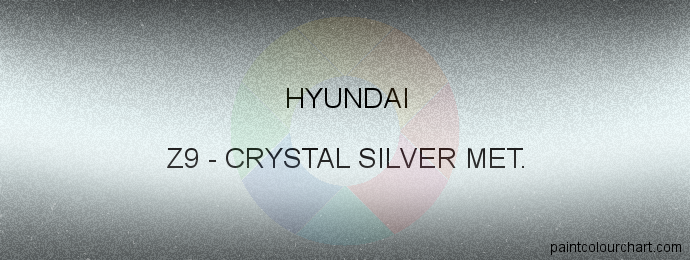 Hyundai paint Z9 Crystal Silver Met.