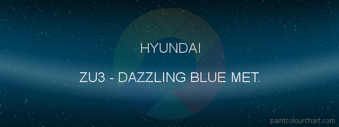 Hyundai paint ZU3 Dazzling Blue Met.