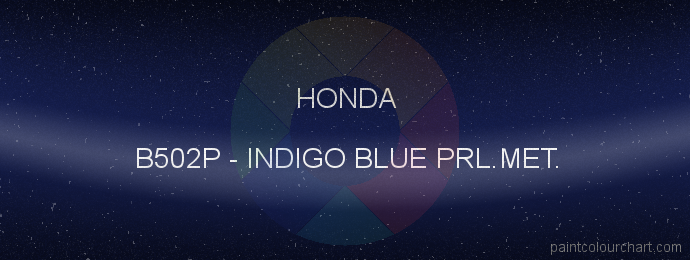 Honda paint B502P Indigo Blue Prl.met.