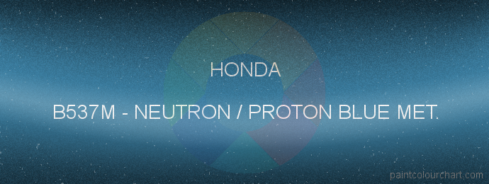 Honda paint B537M Neutron / Proton Blue Met.