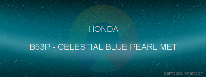 Honda paint B53P Celestial Blue Pearl Met.