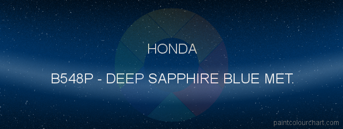 Honda paint B548P Deep Sapphire Blue Met.