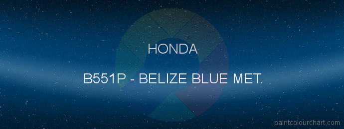 Honda paint B551P Belize Blue Met.