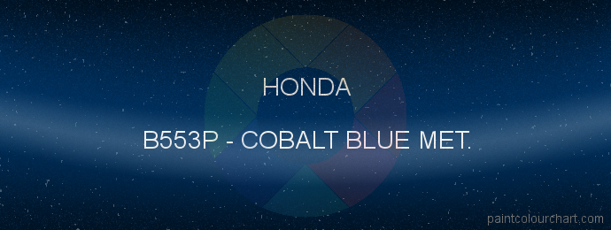 Honda paint B553P Cobalt Blue Met.