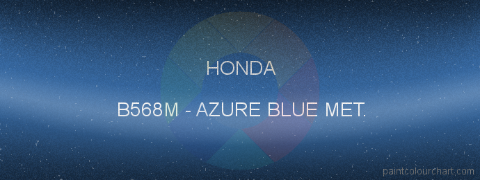 Honda paint B568M Azure Blue Met.