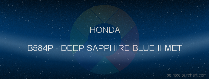 Honda paint B584P Deep Sapphire Blue Ii Met.