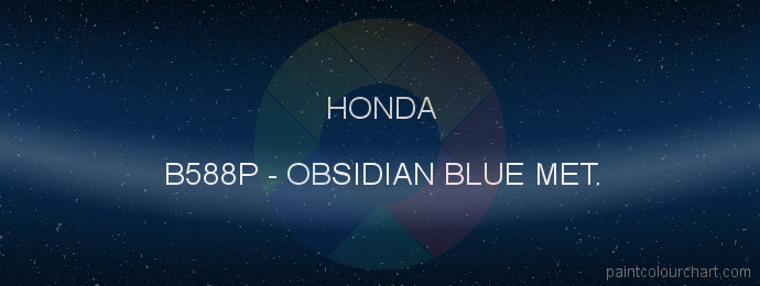 Honda paint B588P Obsidian Blue Met.