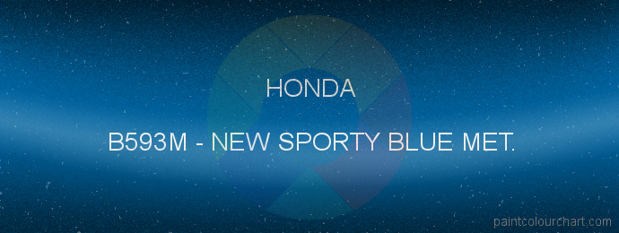 Honda paint B593M New Sporty Blue Met.