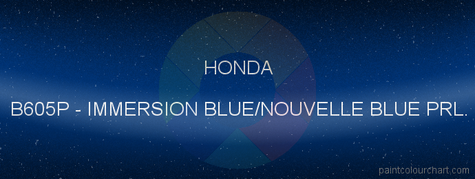 Honda paint B605P Immersion Blue/nouvelle Blue Prl.