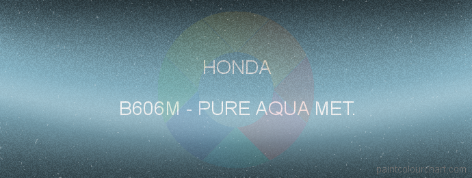 Honda paint B606M Pure Aqua Met.