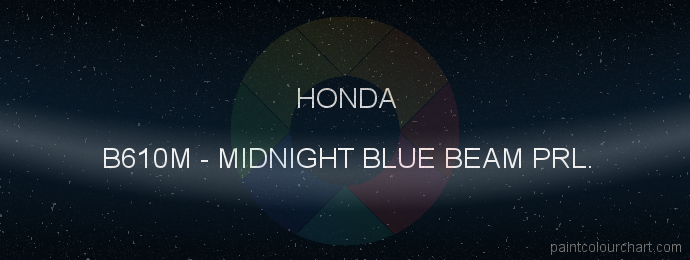 Honda paint B610M Midnight Blue Beam Prl.