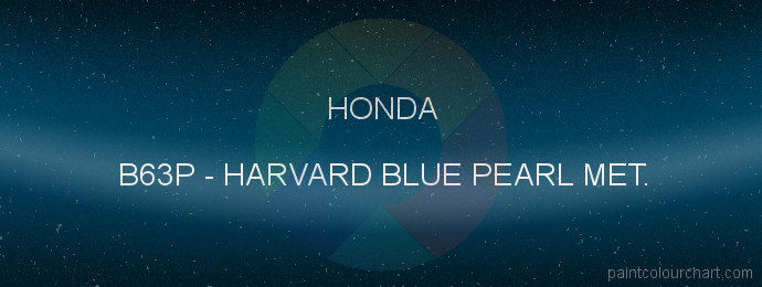 Honda paint B63P Harvard Blue Pearl Met.