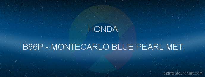 Honda paint B66P Montecarlo Blue Pearl Met.