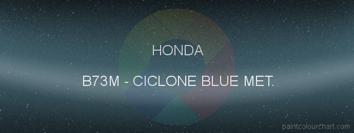 Honda paint B73M Ciclone Blue Met.