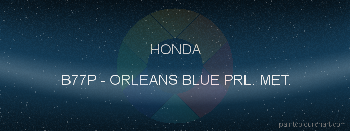 Honda paint B77P Orleans Blue Prl. Met.