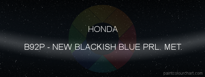 Honda paint B92P New Blackish Blue Prl. Met.