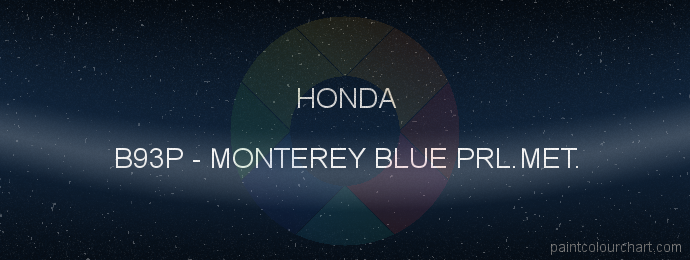Honda paint B93P Monterey Blue Prl.met.