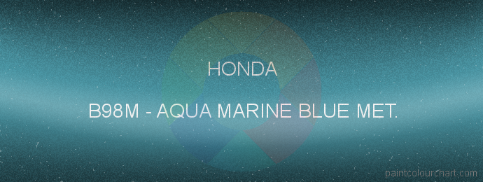 Honda paint B98M Aqua Marine Blue Met.