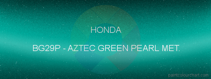 Honda paint BG29P Aztec Green Pearl Met.