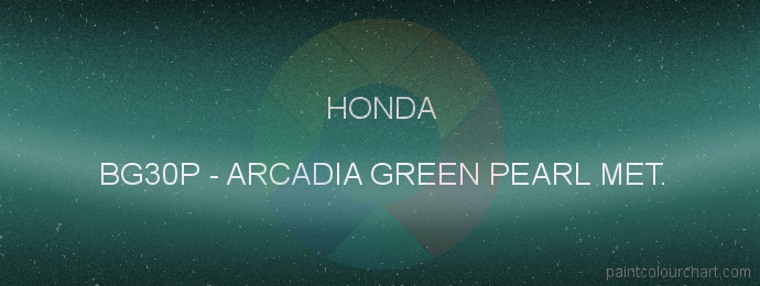 Honda paint BG30P Arcadia Green Pearl Met.