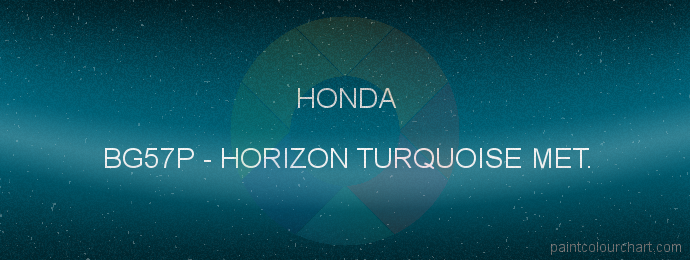 Honda paint BG57P Horizon Turquoise Met.