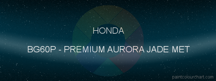 Honda paint BG60P Premium Aurora Jade Met