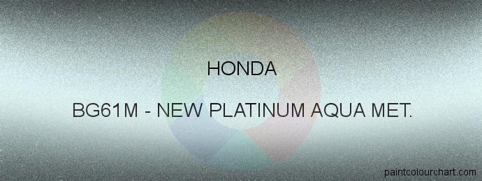 Honda paint BG61M New Platinum Aqua Met.