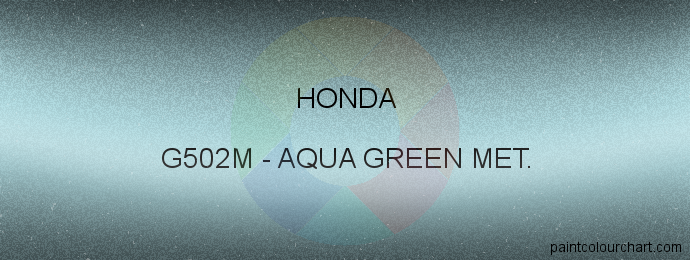 Honda paint G502M Aqua Green Met.