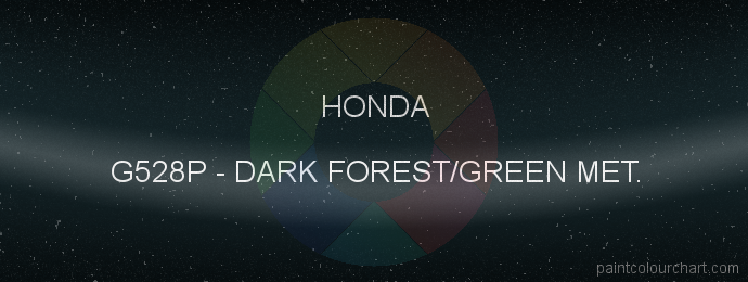 Honda paint G528P Dark Forest/green Met.