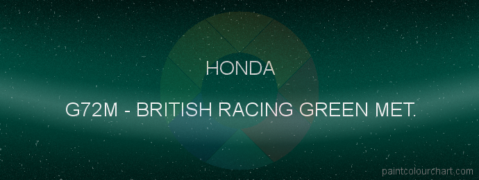 Honda paint G72M British Racing Green Met.