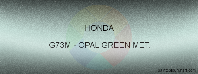 Honda paint G73M Opal Green Met.