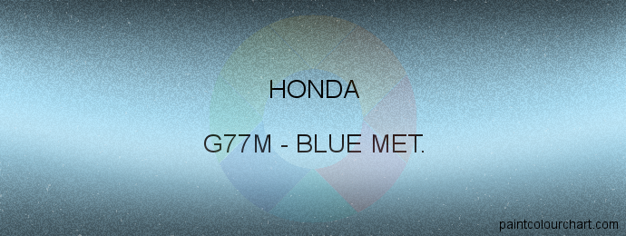Honda paint G77M Blue Met.