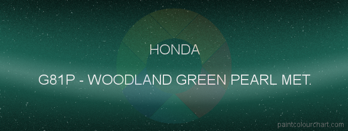 Honda paint G81P Woodland Green Pearl Met.
