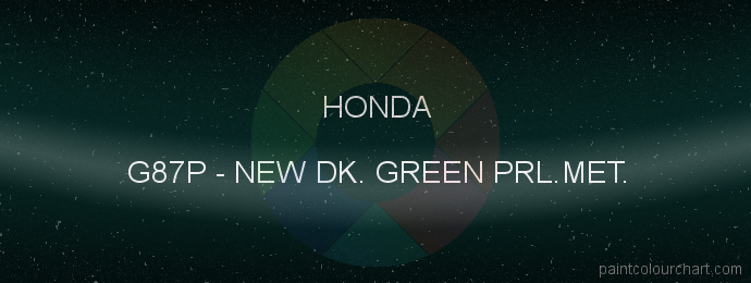 Honda paint G87P New Dk. Green Prl.met.