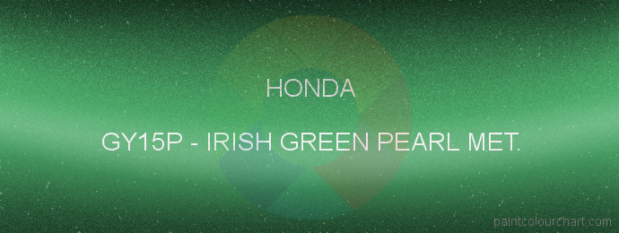 Honda paint GY15P Irish Green Pearl Met.