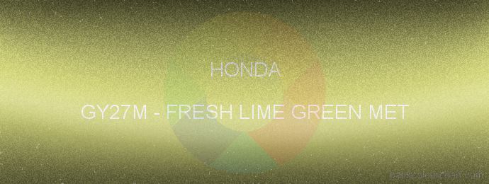Honda paint GY27M Fresh Lime Green Met