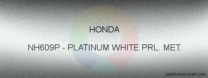 Honda paint NH609P Platinum White Prl. Met.